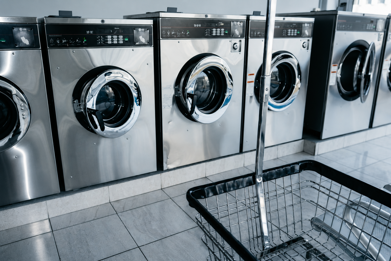 Commercial laundry being processed by Unique Express Cleaning
