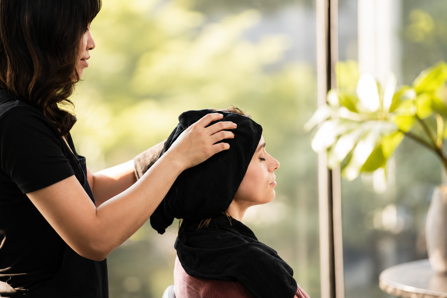 Hair salon laundry service - towels and staff uniforms